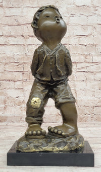 Milo Chinese Boy Bronze Sculpture Lost Wax Art
