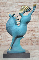 Patina Abstract Modern Rearing Horse Bronze Sculpture