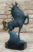 Signed Miguel Lopez Tang Horse Abstract Modern Bronze Sculpture
