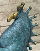 Signed Miguel Lopez Tang Horse Abstract Modern Bronze Sculpture