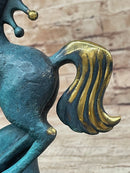 Signed Miguel Lopez Tang Horse Abstract Modern Bronze Sculpture