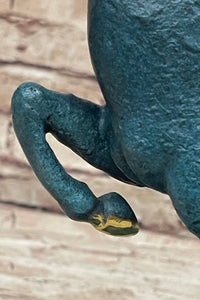 Abstract Modern Tang Horse Bronze Sculpture Marble Base