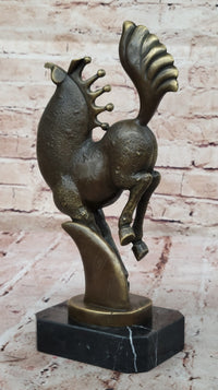 Rearing Horse Bronze Sculpture - Abstract Equestrian Wildlife Art