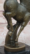 Rearing Horse Bronze Sculpture - Abstract Equestrian Wildlife Art