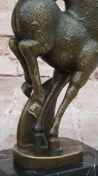 Rearing Horse Bronze Sculpture - Abstract Equestrian Wildlife Art