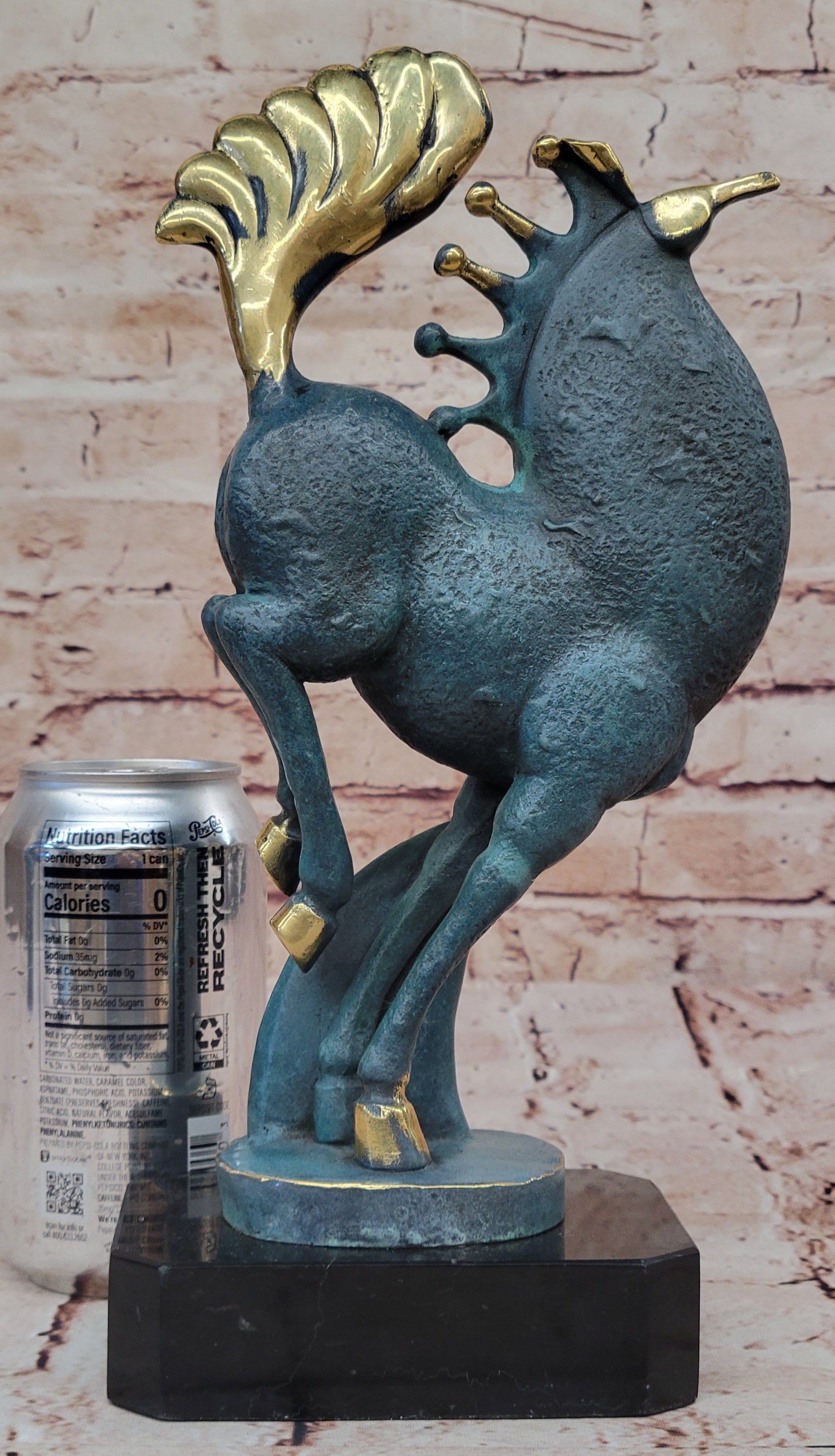 Rearing Horse Bronze Sculpture - Abstract Equestrian Art
