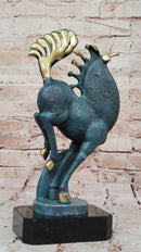 Rearing Horse Bronze Sculpture - Abstract Equestrian Art