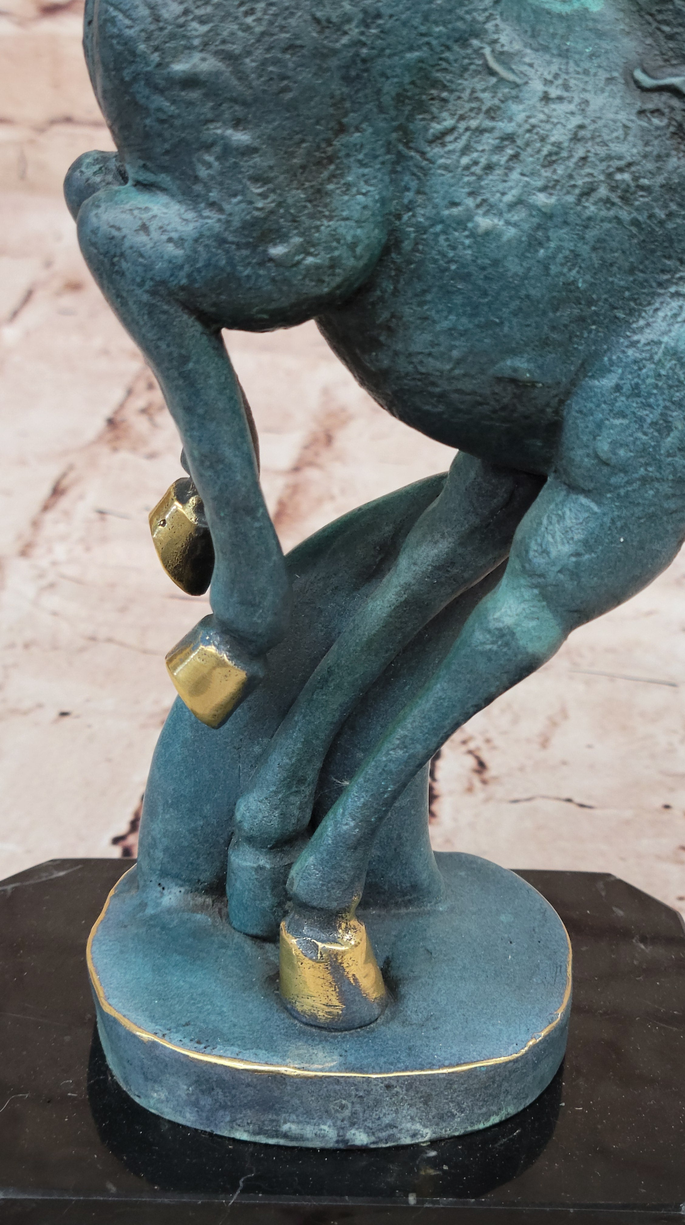 Rearing Horse Bronze Sculpture - Abstract Equestrian Art
