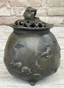 Chinese Year of the Rat Bronze Metal Incense Burner