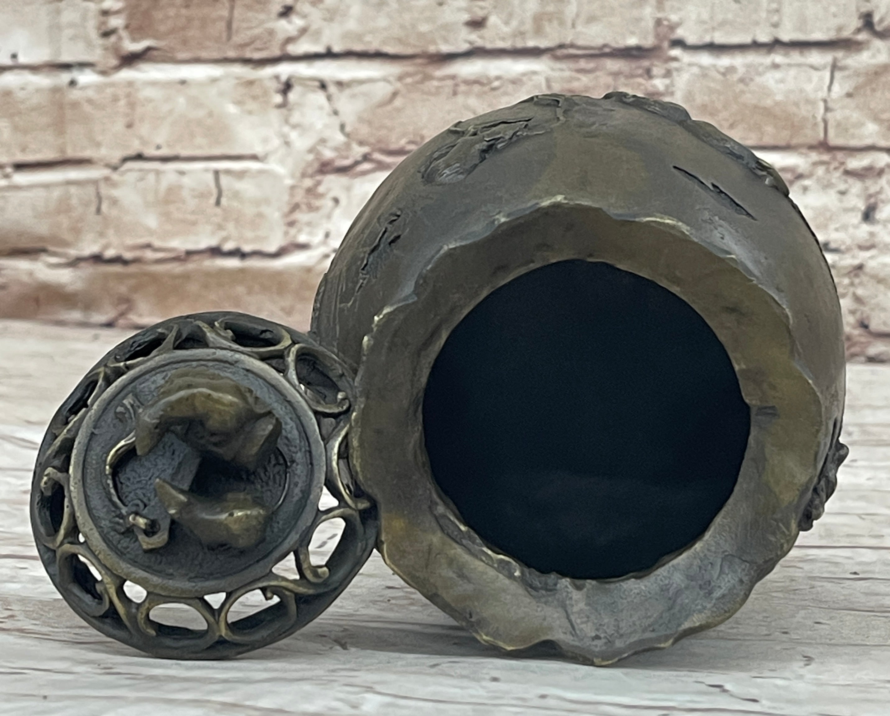 Chinese Year of the Rat Bronze Metal Incense Burner