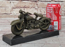 Signed Hot Cast Harley Davidson Motorcycle Bronze Sculpture