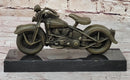 Signed Hot Cast Harley Davidson Motorcycle Bronze Sculpture