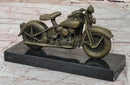 Signed Hot Cast Harley Davidson Motorcycle Bronze Sculpture