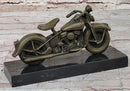 Signed Hot Cast Harley Davidson Motorcycle Bronze Sculpture