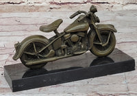 Signed Hot Cast Harley Davidson Motorcycle Bronze Sculpture