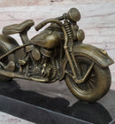 Signed Hot Cast Harley Davidson Motorcycle Bronze Sculpture