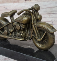 Signed Hot Cast Harley Davidson Motorcycle Bronze Sculpture