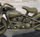 Signed Hot Cast Harley Davidson Motorcycle Bronze Sculpture