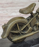 Signed Hot Cast Harley Davidson Motorcycle Bronze Sculpture