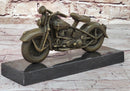 Signed Hot Cast Harley Davidson Motorcycle Bronze Sculpture