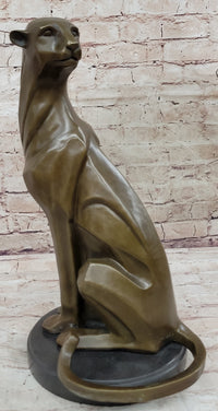Extra Large Mountain Lion Bronze Sculpture by Henry Moore