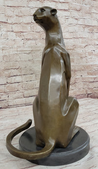 Extra Large Mountain Lion Bronze Sculpture by Henry Moore