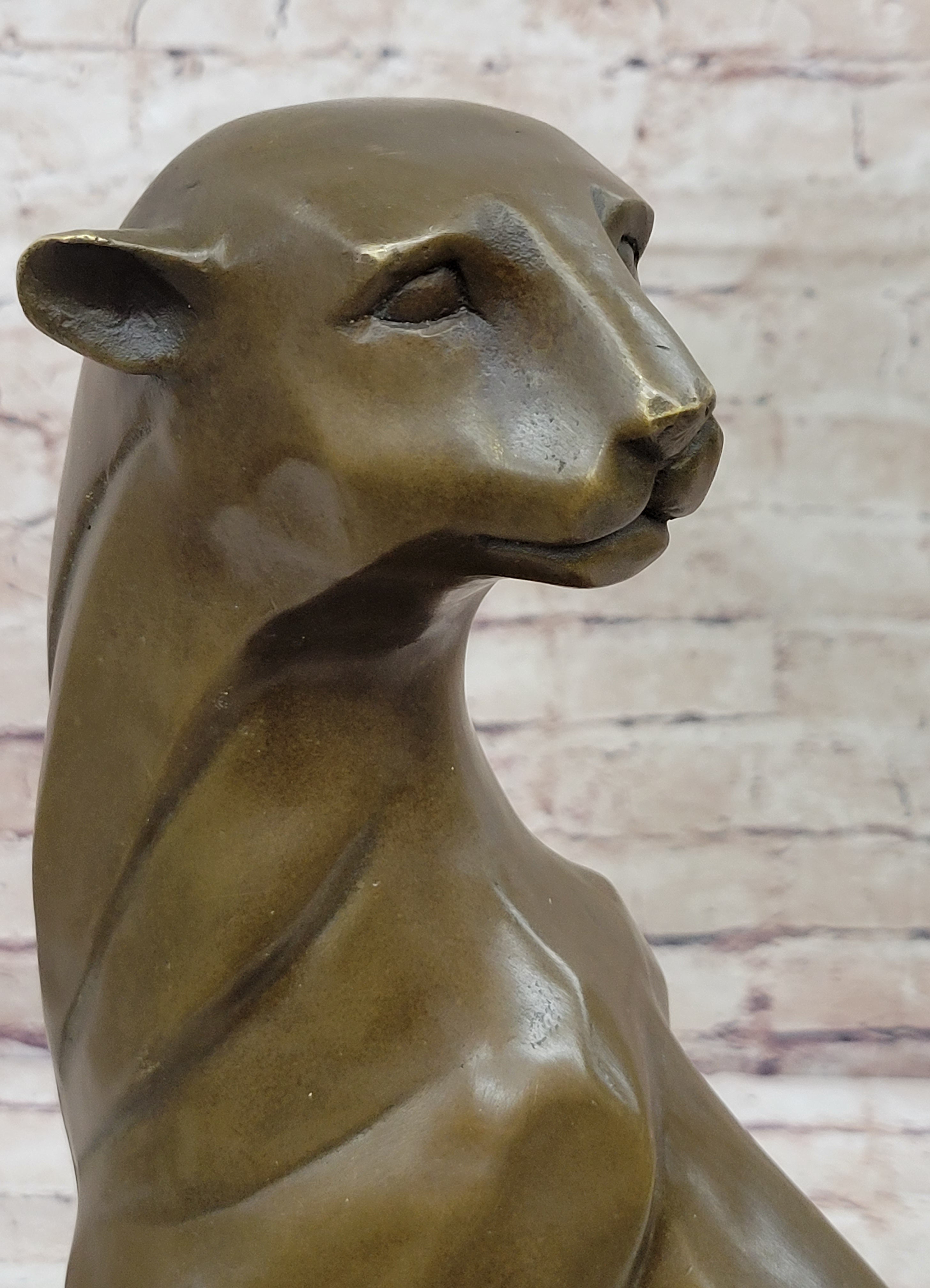 Extra Large Mountain Lion Bronze Sculpture by Henry Moore