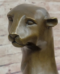 Extra Large Mountain Lion Bronze Sculpture by Henry Moore