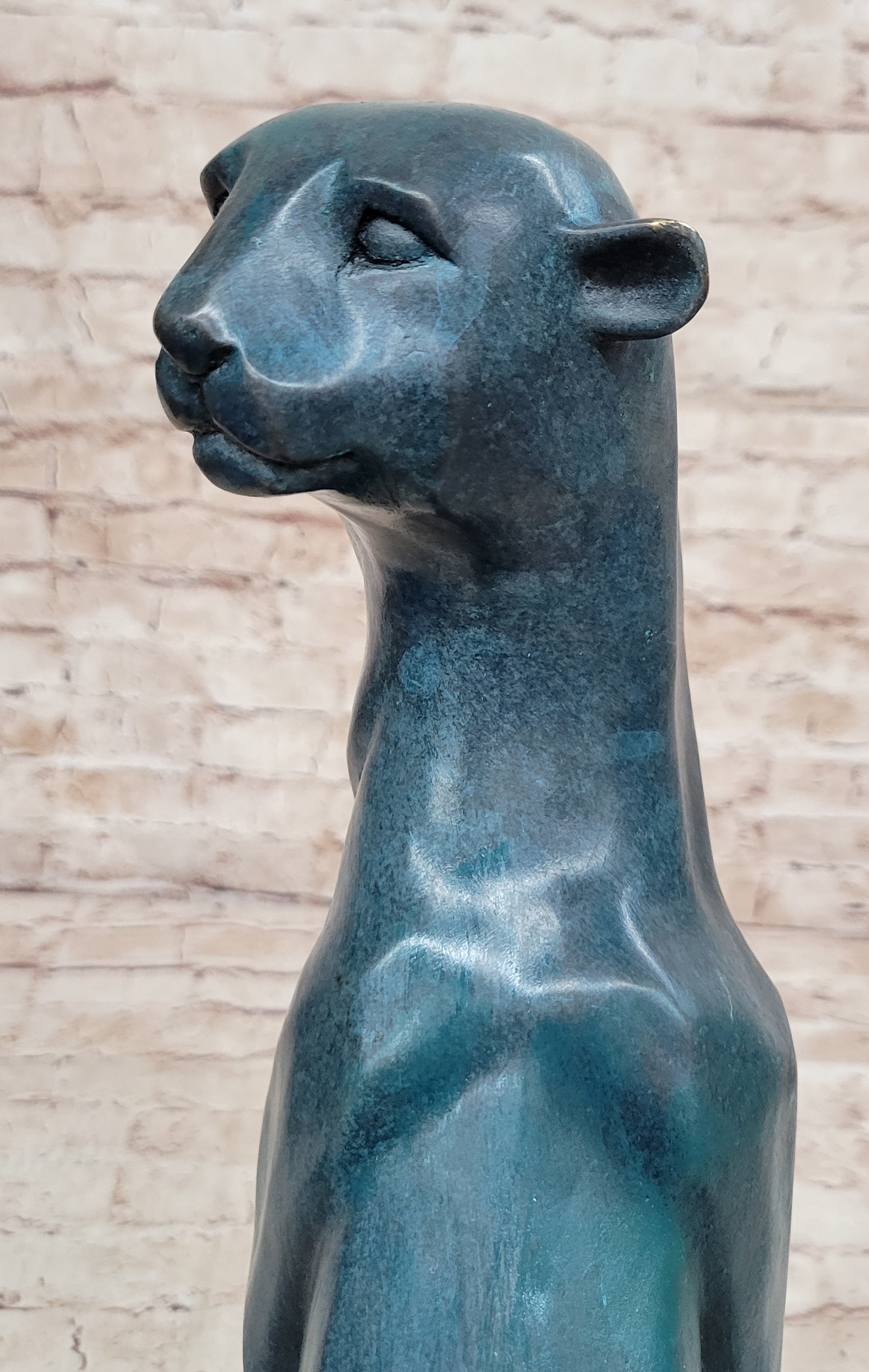 Cougar Puma Mountain Lion Bronze Sculpture by Henry Moore