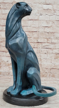 Cougar Puma Mountain Lion Bronze Sculpture by Henry Moore