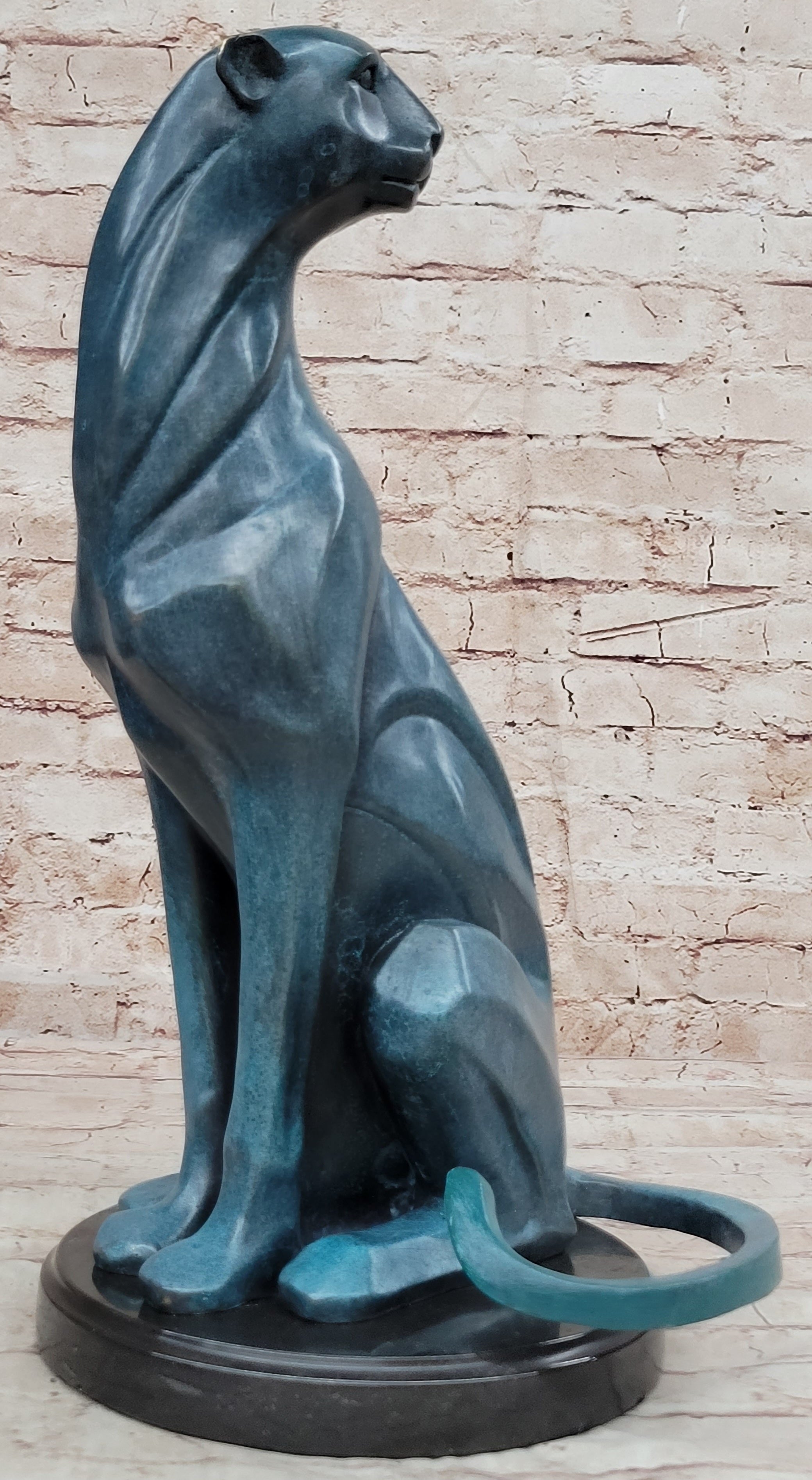 Cougar Puma Mountain Lion Bronze Sculpture by Henry Moore