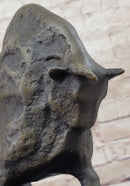 Abstract Picasso Bull Bronze Sculpture on Marble Base