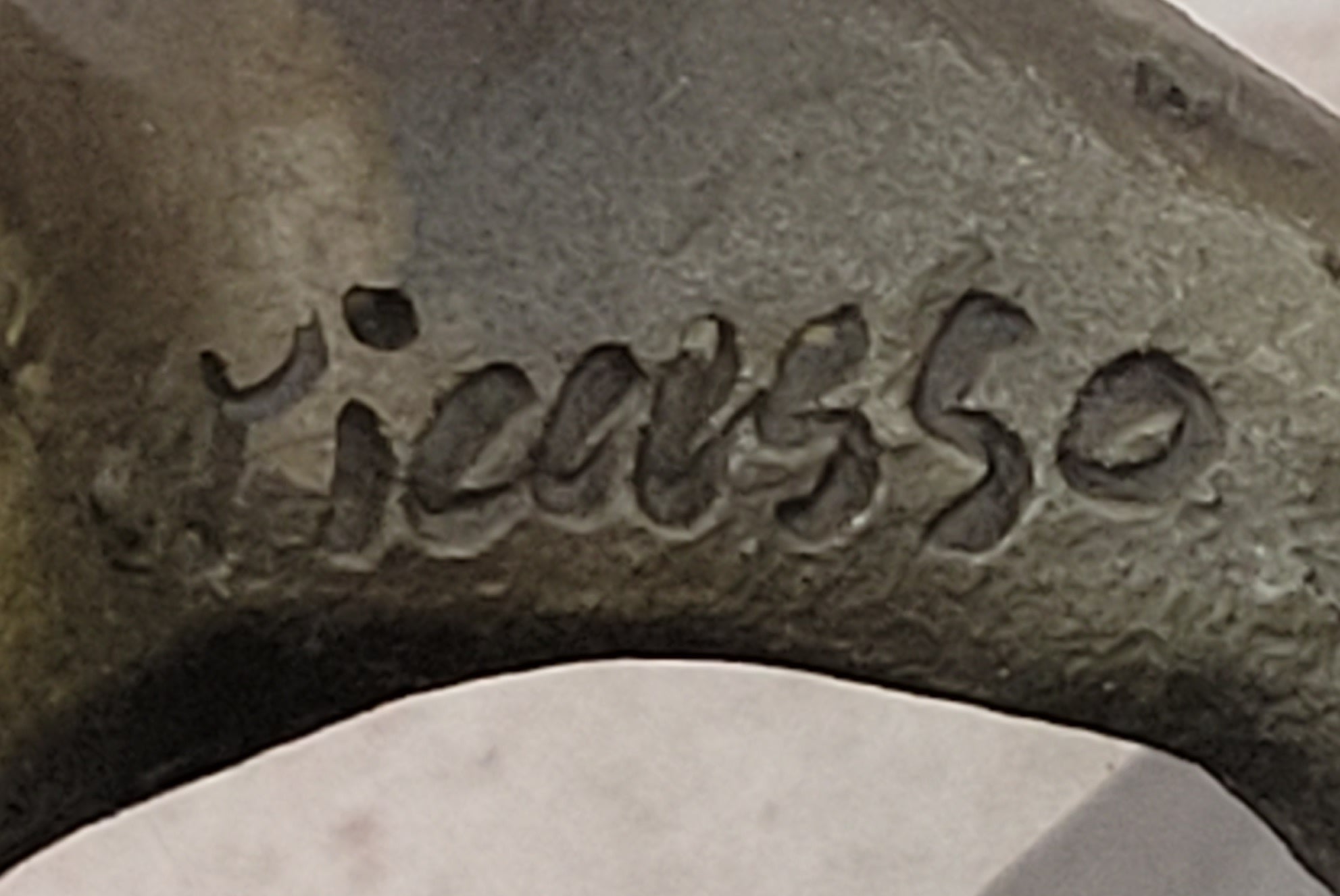 Abstract Picasso Bull Bronze Sculpture on Marble Base