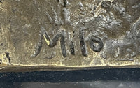 Signed Original Artwork by Milo Soldier Holding Rifle Bronze Sculpture