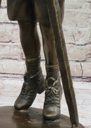 Young Artist Bronze – Boy with Easel on Marble Base