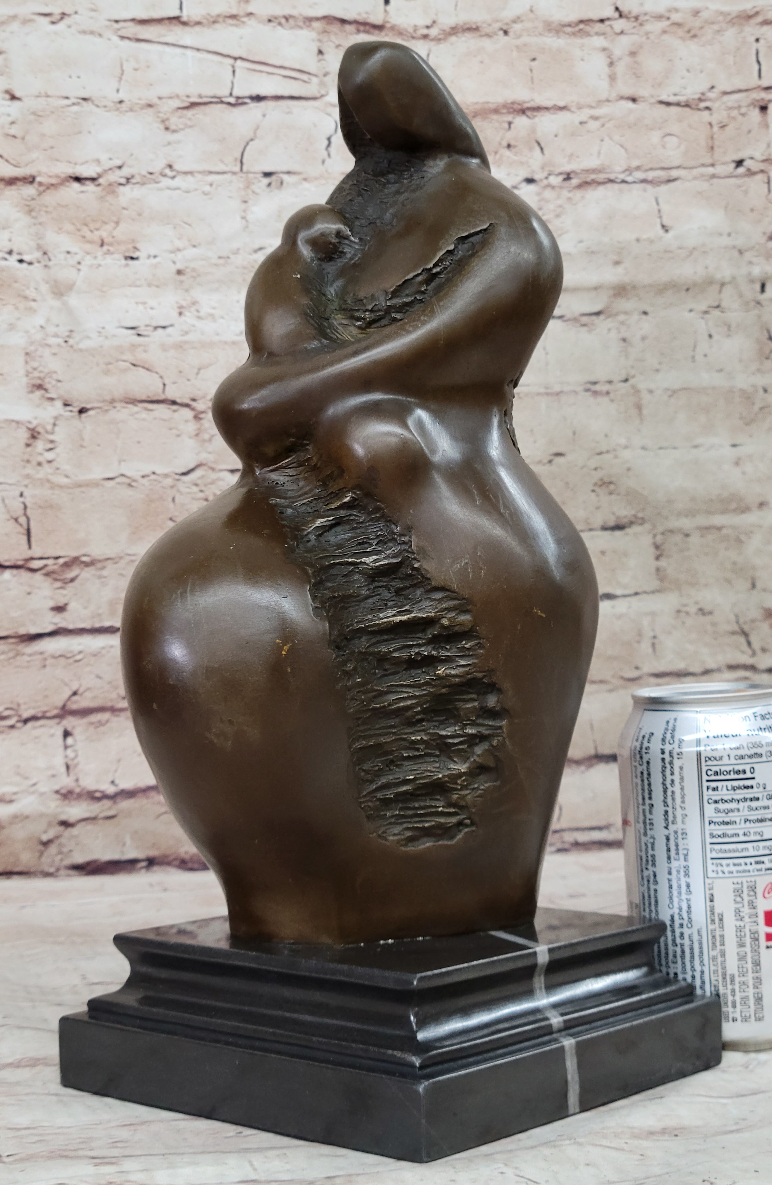 Abstract Modern Mother and Child by Botero Bronze Sculpture