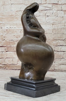 Abstract Modern Mother and Child by Botero Bronze Sculpture