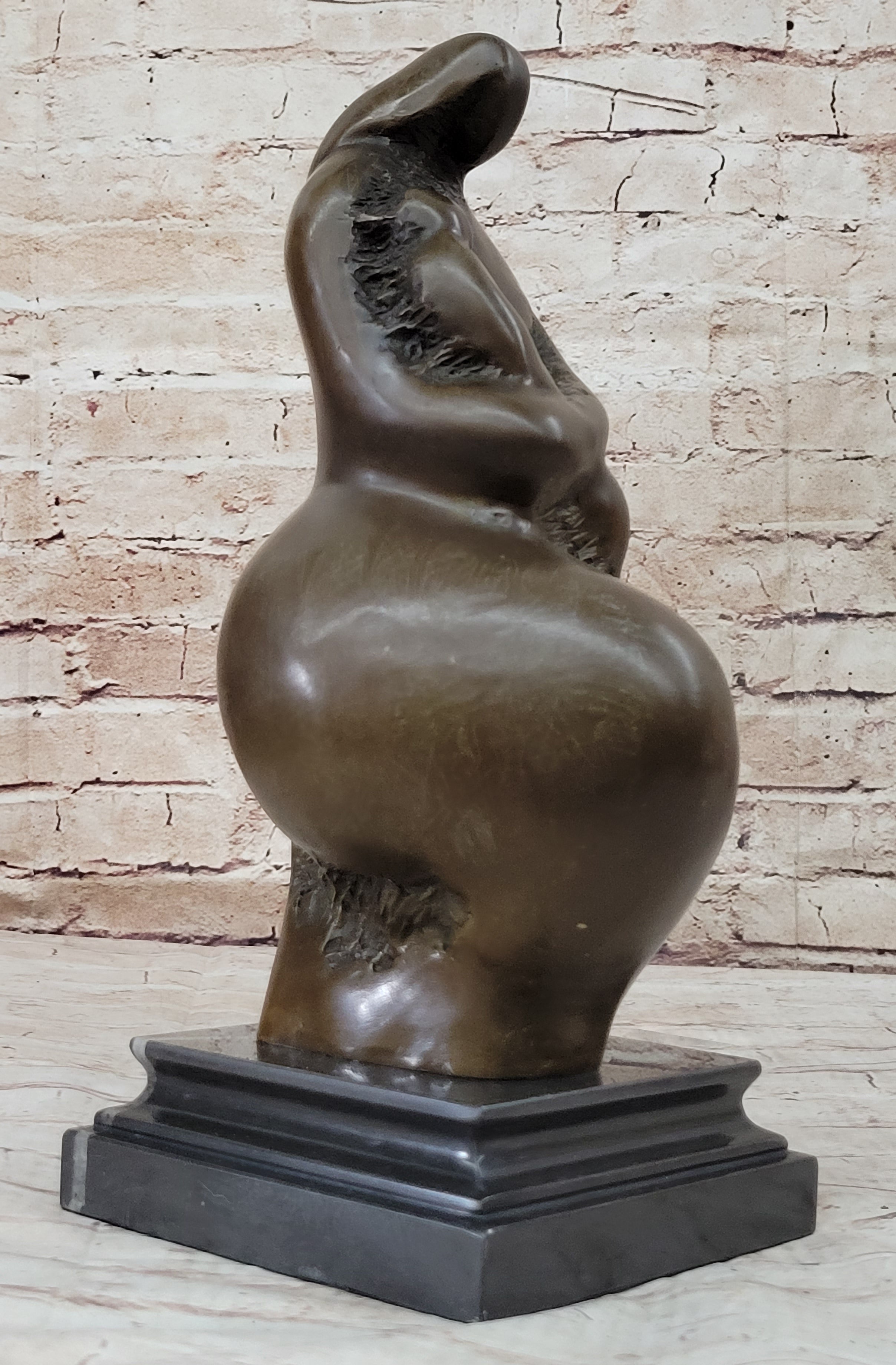 Abstract Modern Mother and Child by Botero Bronze Sculpture