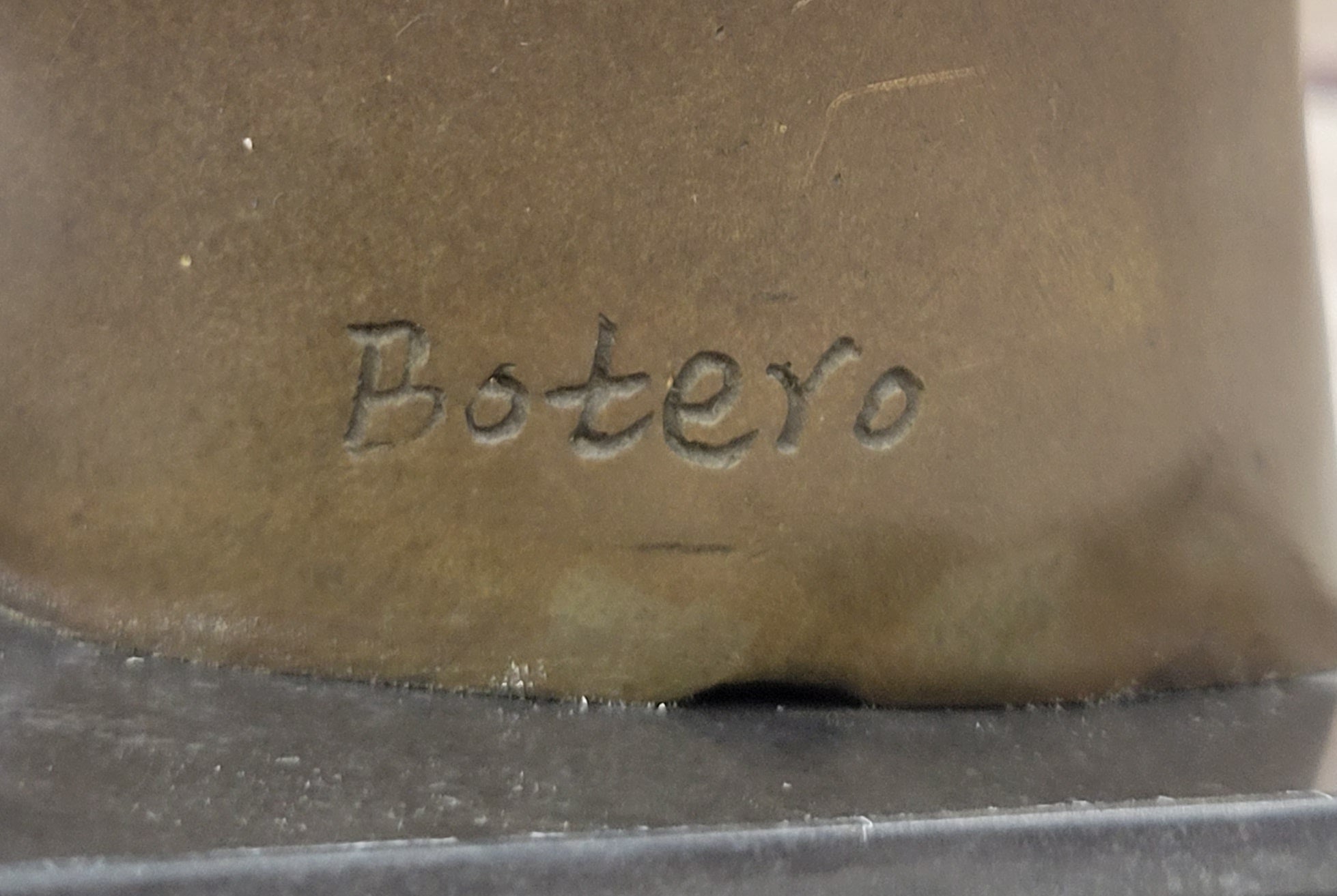 Abstract Modern Mother and Child by Botero Bronze Sculpture