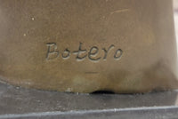 Abstract Modern Mother and Child by Botero Bronze Sculpture