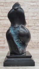 Mother and Child in Green Patina by Botero Bronze Sculpture