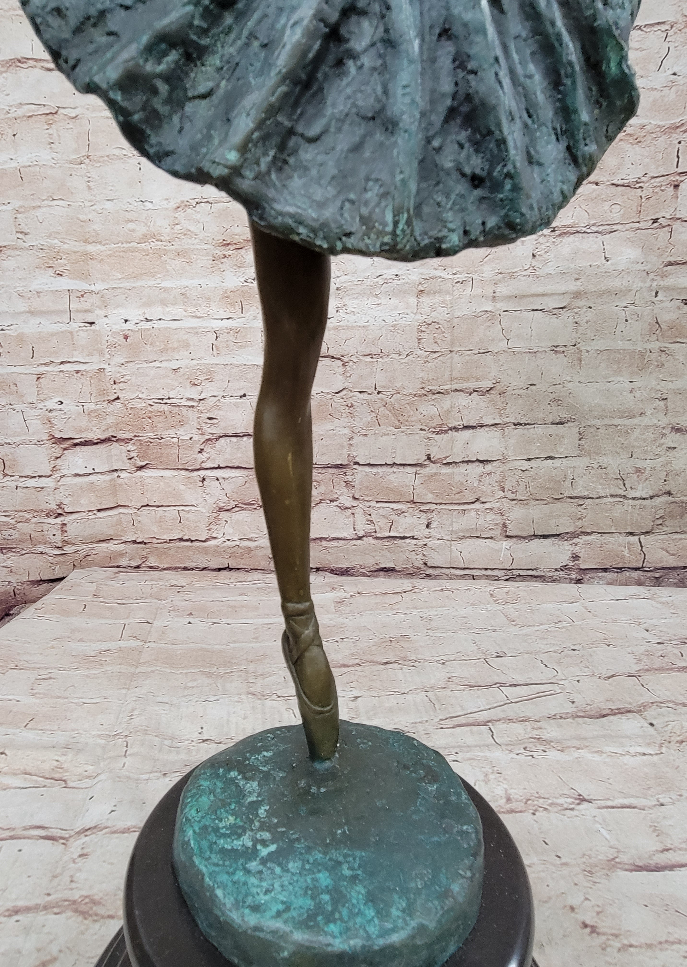 Hot Cast Bronze Arabesque Ballerina Ballet Dancer on Marble Base