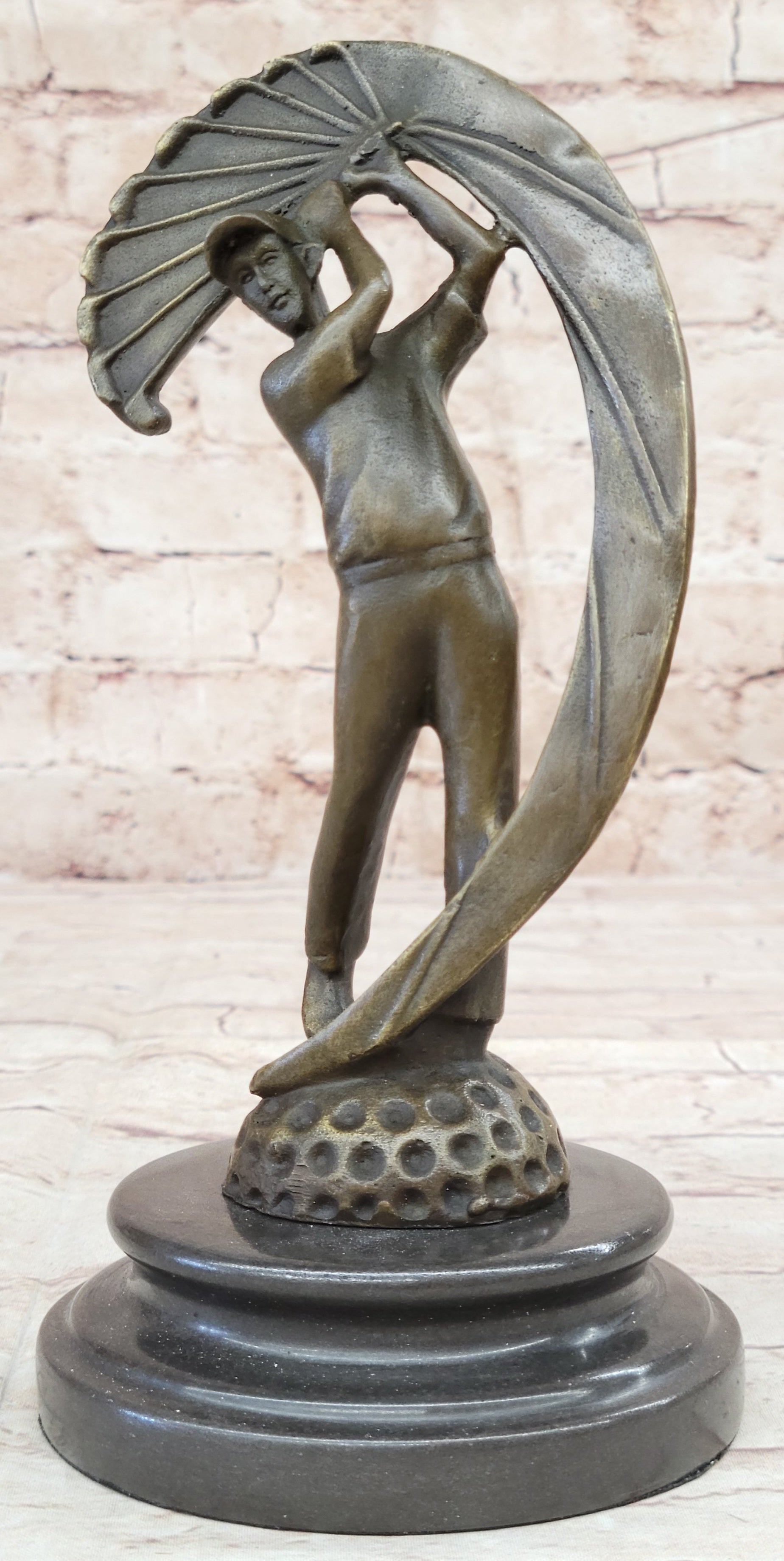 Male Figure Golf Celebration Trophy by Aldo Vitaleh