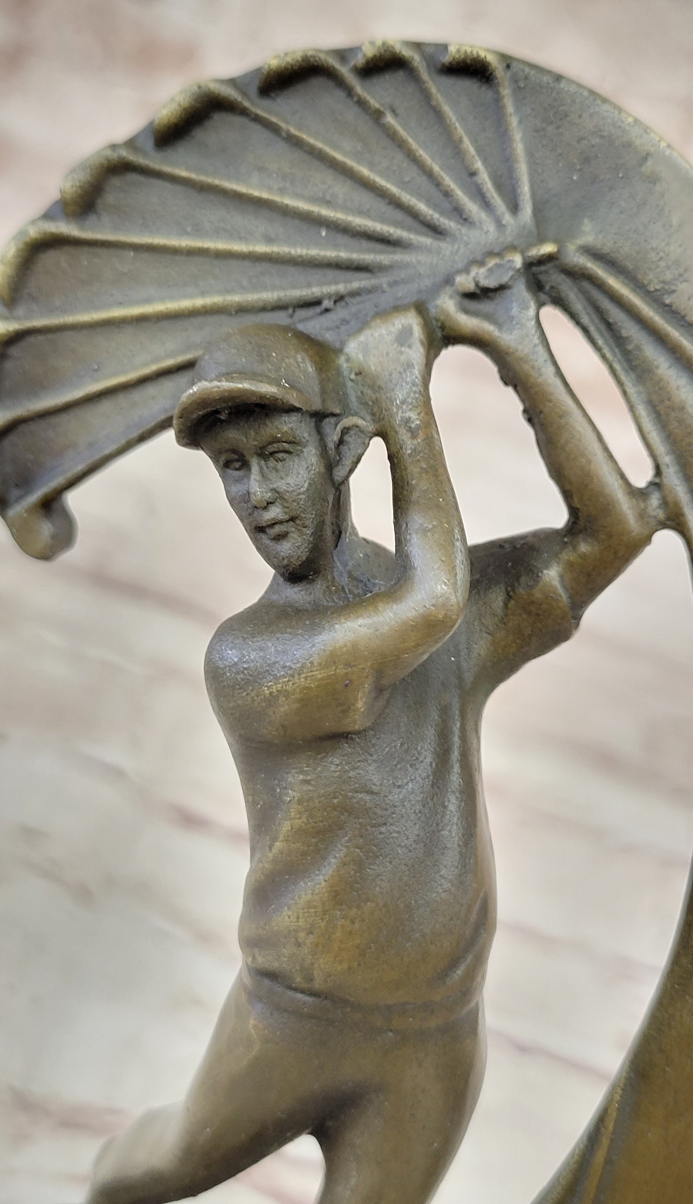 Male Figure Golf Celebration Trophy by Aldo Vitaleh