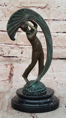 Bronze Golfer Swing Sculpture on Marble Base