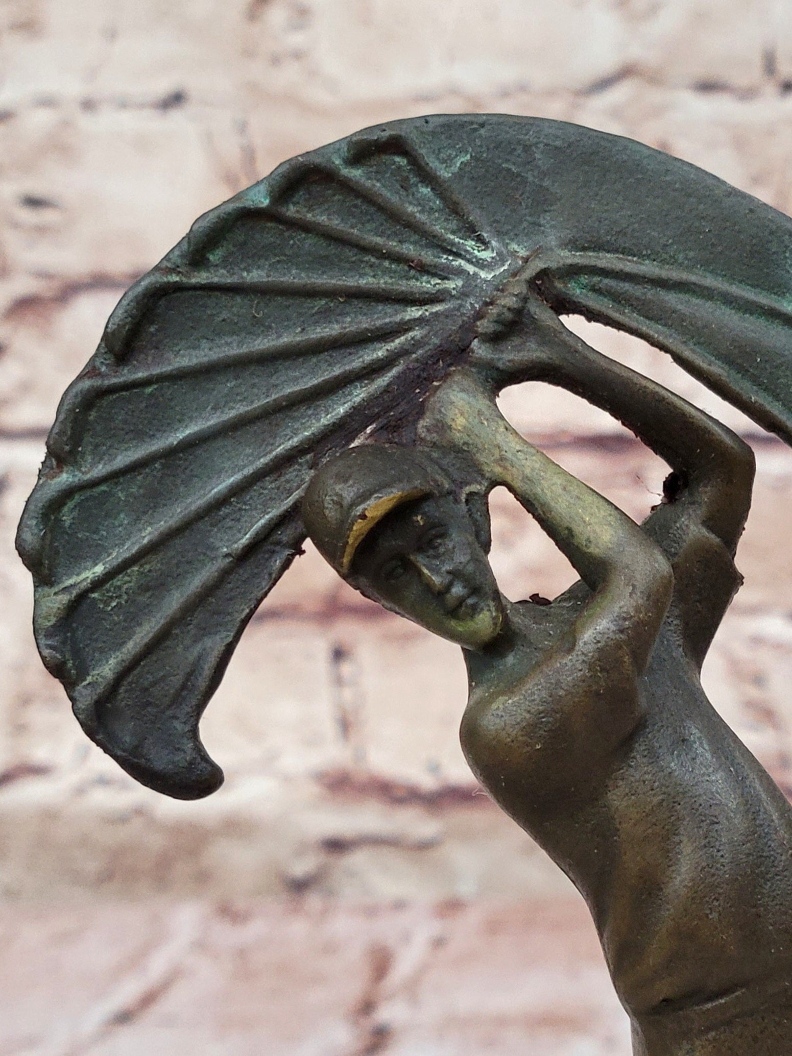 Bronze Golfer Swing Sculpture on Marble Base
