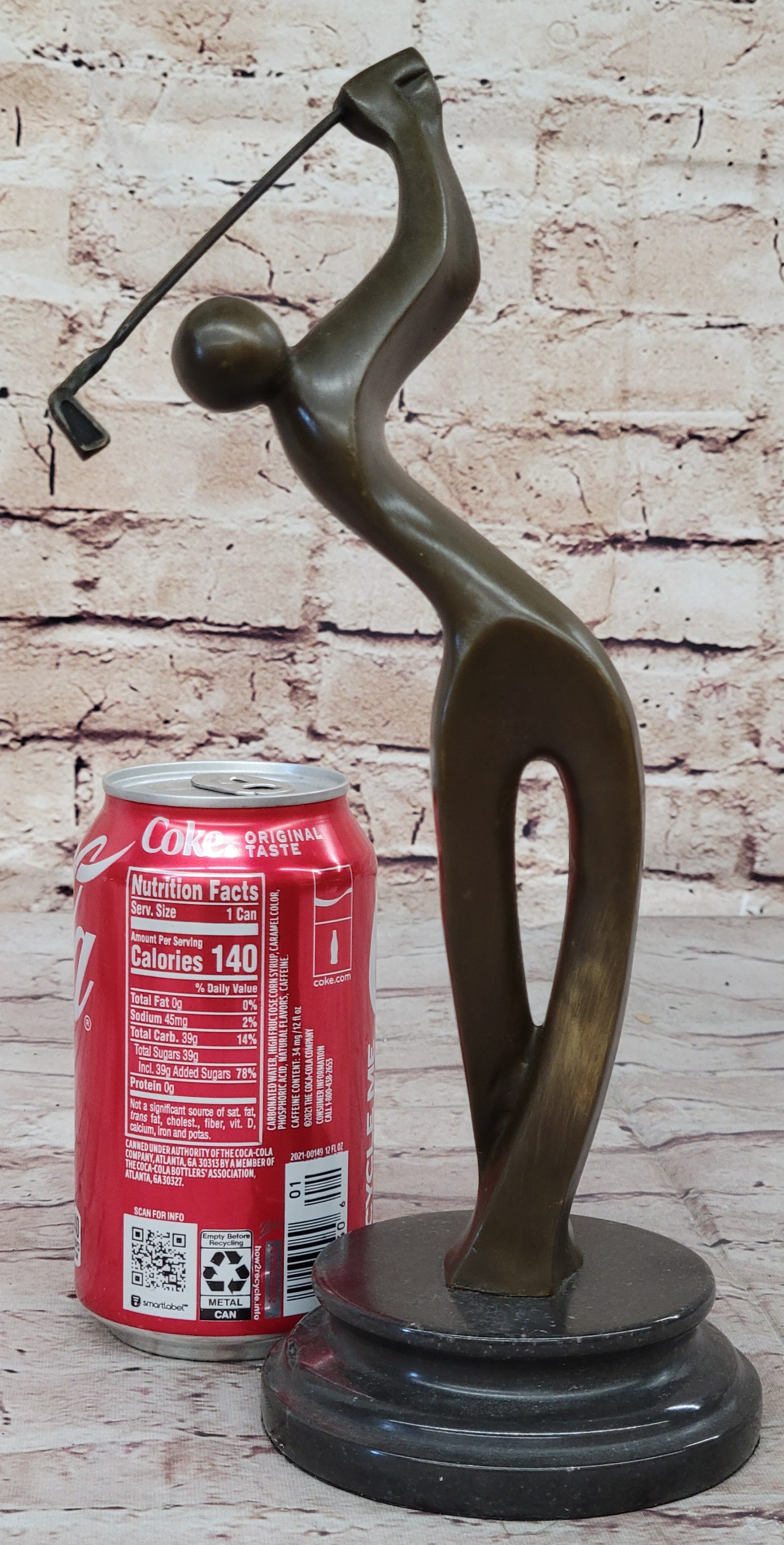 Signed Milo Abstract Tall Golfer Trophy Golf Figure