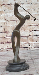 Signed Milo Abstract Tall Golfer Trophy Golf Figure