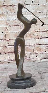Signed Milo Abstract Tall Golfer Trophy Golf Figure
