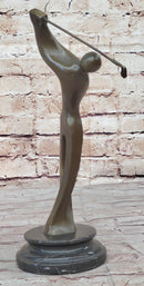 Signed Milo Abstract Tall Golfer Trophy Golf Figure